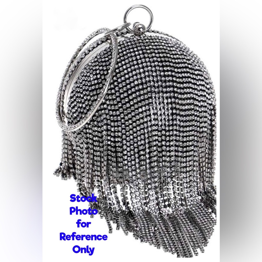 Round Rhinestone Ball Clutch Purse - Picture 3 of 6